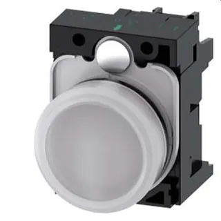 Siemens Leuchtmelder 22mm rund weiss Linse glatt 3SU1102-6AA60-1AA0