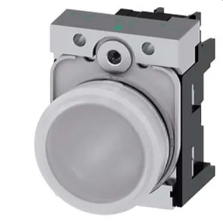 Siemens Leuchtmelder 22mm rund weiss Linse glatt 3SU1152-6AA60-1AA0
