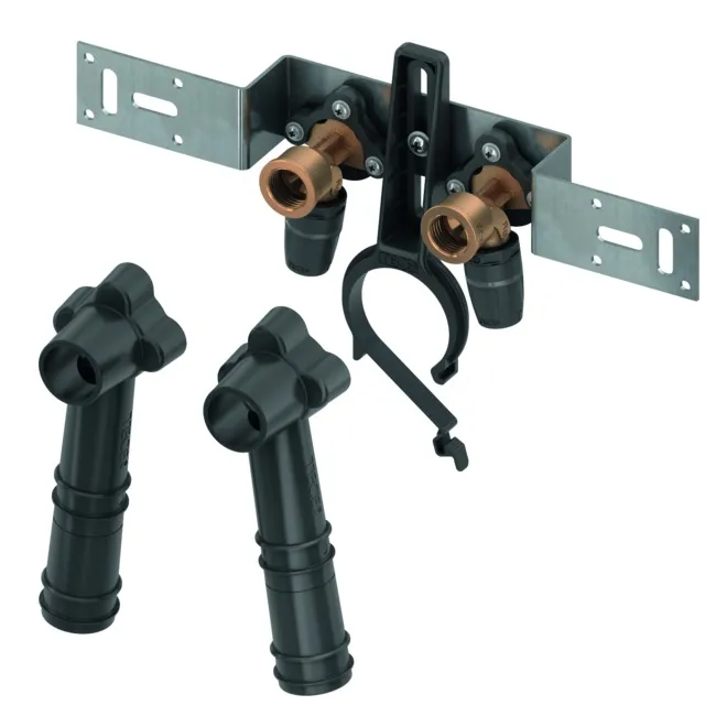TECElogo Montageeinheit mit 2 Wandscheiben IG, Stichmaß 80 mm (16 mm x 1/2'')