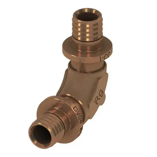 TECEflex Bogen 90°, Rotguss