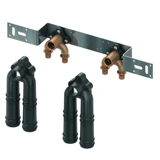 TECEflex Montageeinheit mit 2 U-Doppelwandscheiben IG, Stichmaß 150 mm (16 mm x 1/2'' x 16 mm)