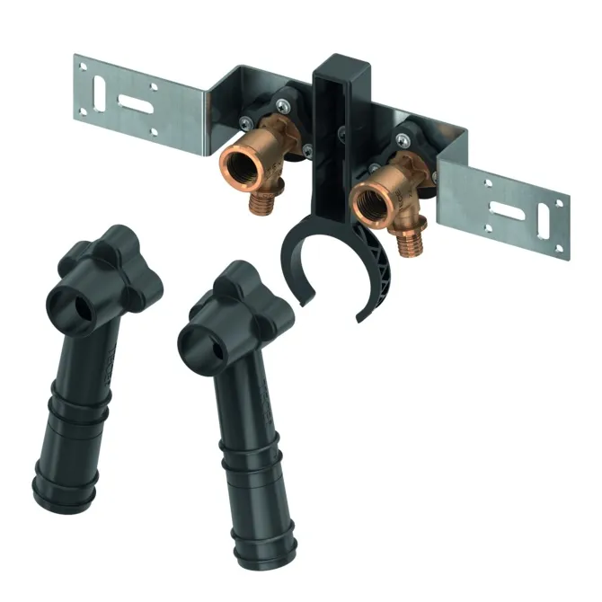 TECEflex Montageeinheit mit 2 Wandscheiben IG, Stichmaß 80 mm (16 mm x 1/2'')