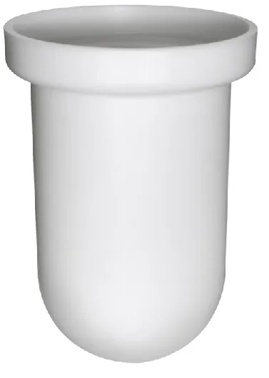 Emco Bürstenglas LOGO, Kunststoff weiß