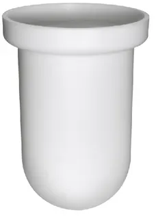 Emco Bürstenglas LOGO, Kunststoff weiß