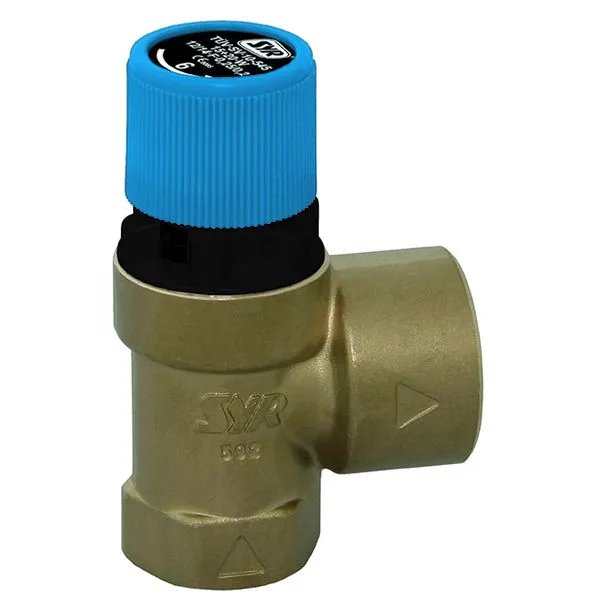 SYR Membran-Sicherheitsventil aus Messing, 6 bar, 1/2" , Edelstahl