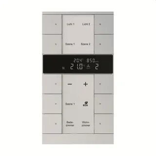 Busch-Jaeger Raumtemperaturregler SBC/U10.0.11-83 HVAC/CO2 10fach, aluminiumsilber