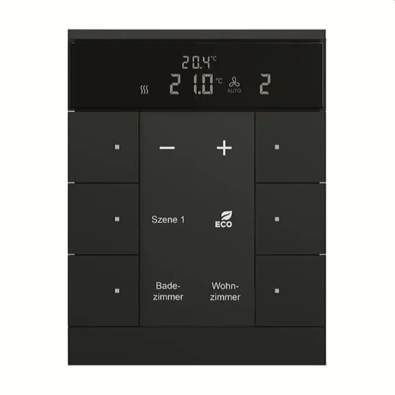 Busch-Jaeger Raumtemperaturregler SBR/U6.0.11-885 HVAC 6fach, schwarz matt