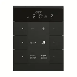 Busch-Jaeger Raumtemperaturregler SBR/U6.0.11-885 HVAC 6fach, schwarz matt