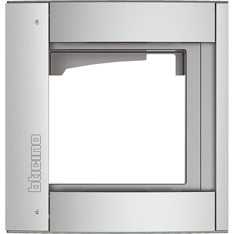 Bticino Abdeckrahmen 350211 + Modulträger 1M ALLMETAL