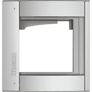 Bticino Abdeckrahmen 350211 + Modulträger 1M ALLMETAL
