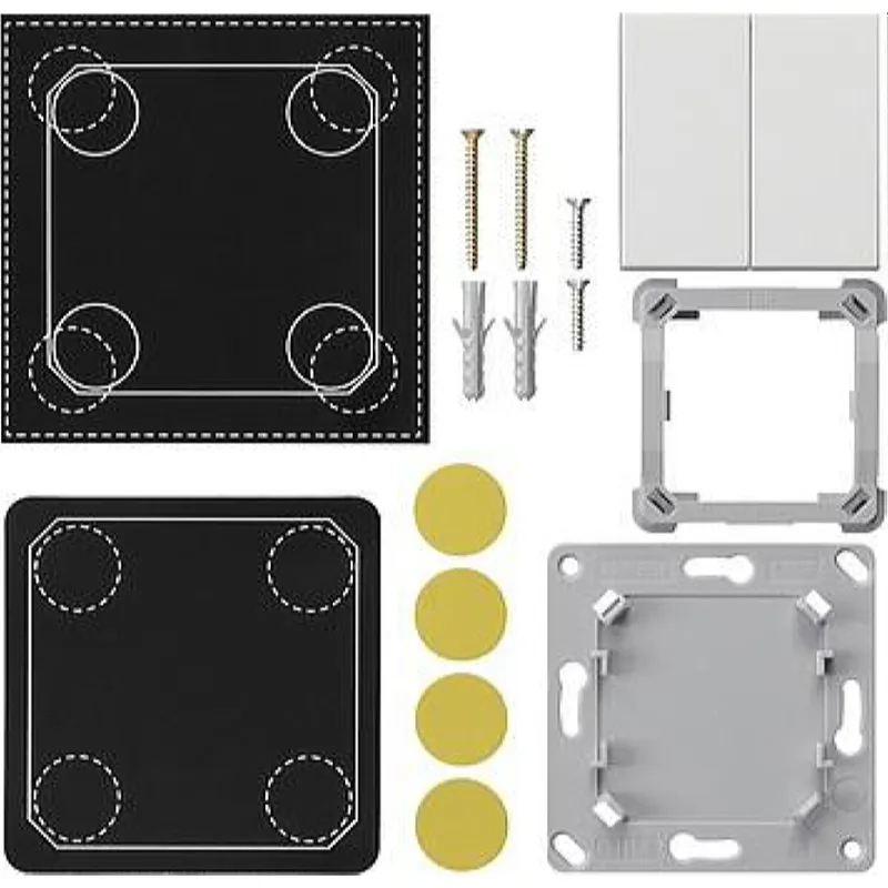 Gira Funkwandsender Montage-Set 823203 EnOcean 2fach System 55 reinw.