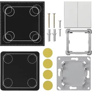 Gira Funkwandsender Montage-Set 823203 EnOcean 2fach System 55 reinw.