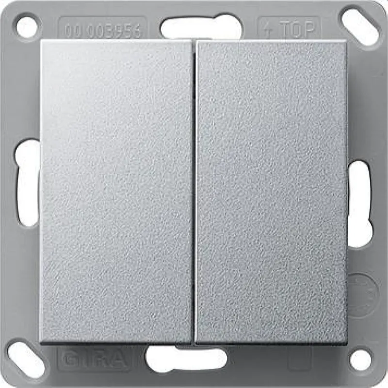 Gira Funkwandsender 242226 EnOcean 2fach System 55 Farbe Alu