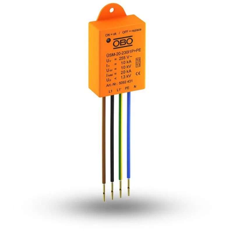 OBO Überspannungsschutzmodul ÜSM-20-230I1P+PE f. LED-Leuchte 1 Phase