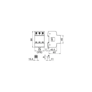 Dehn & Söhne Überspannungsableiter 950535 DEHNguard Typ 2 bis 1000V DC FM