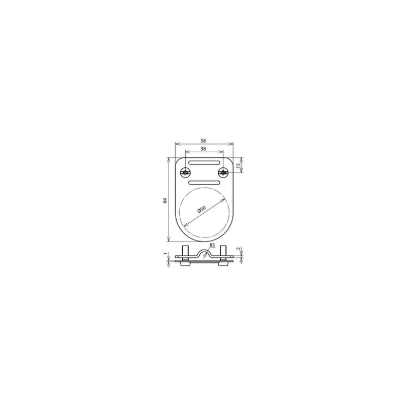 Dehn & Söhne Träger Fl 30mm NIRO für VDB-Prüfplakette