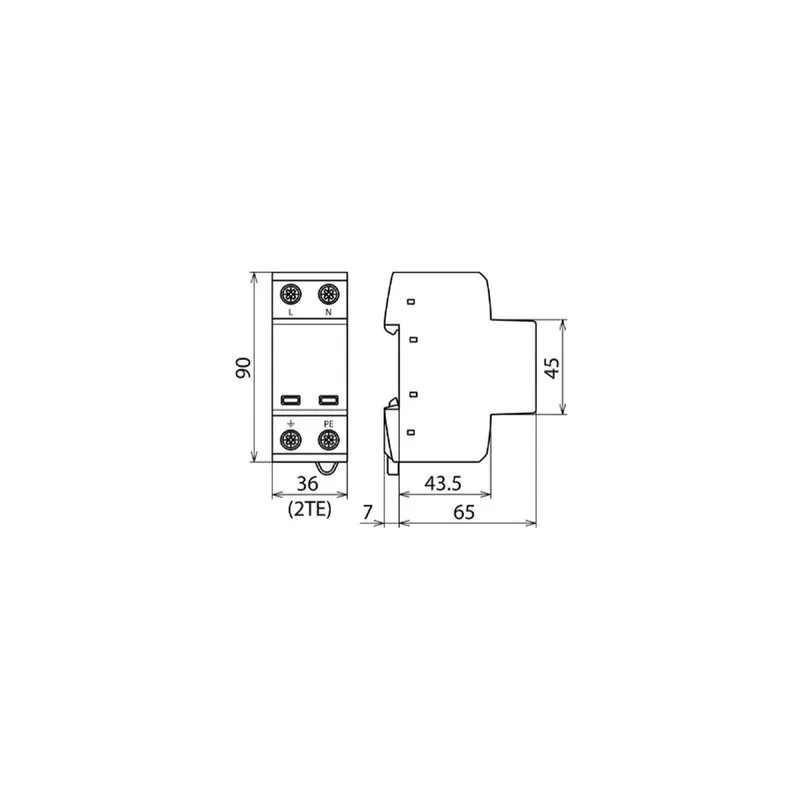 Dehn & Söhne anwendungsopt. Kombi-Ableiter 941110 DSH TT 2P 255 DEHNshield