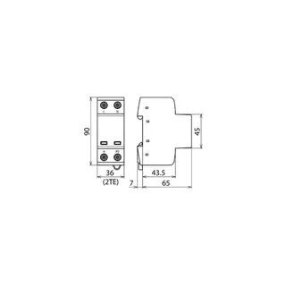Dehn & Söhne anwendungsopt. Kombi-Ableiter 941110 DSH TT 2P 255 DEHNshield