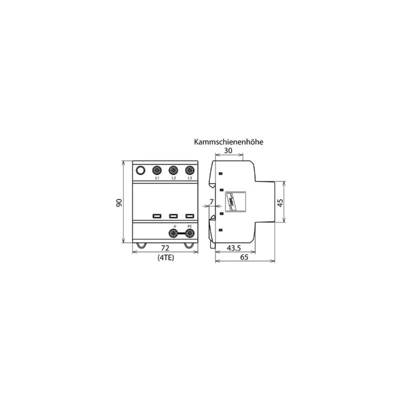 Dehn & Söhne anwendungsoptimierter Kombiableiter 941300 DSH TNC 255 DEHNshield