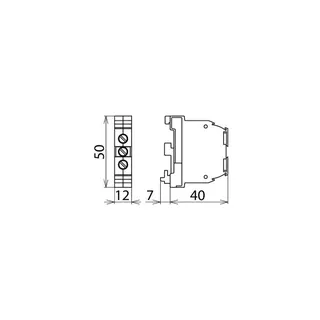 Dehn & Söhne SL-Klemme 910099 SLK 16 m. Univers.-Sockel 16qmm