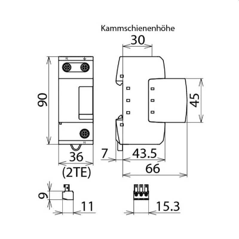 Dehn & Söhne Blitzstromableiter 961105 DEHNgap M DGP M 255 FM TT-Netz