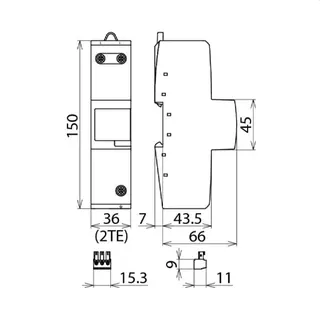 Dehn & Söhne Blitzstromableiter 961175 DEHNbloc Naxi DBM1 760 FM