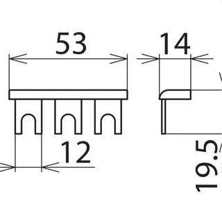 Dehn & Söhne Kammschiene 900615 MVS13 einphasig 3-polig 16mm?