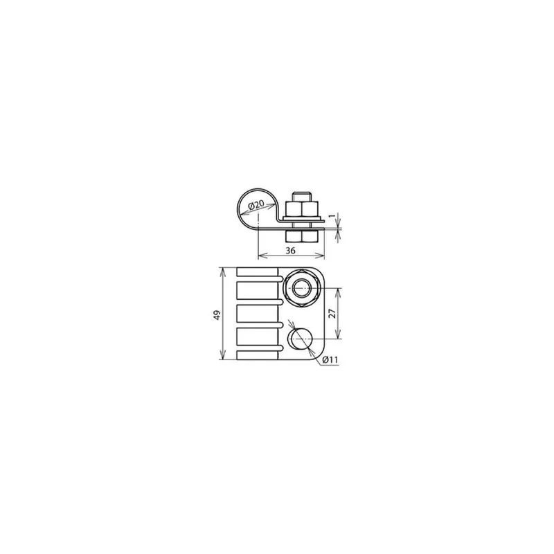 Dehn & Söhne PA-Anschlusselement NIRO für HVI-long-Leitung D: 20/23mm