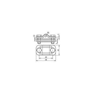 Dehn & Söhne Zweimetall-Uni-Trennklemme 460557 f. Rd 8-10mm Fl 30mm