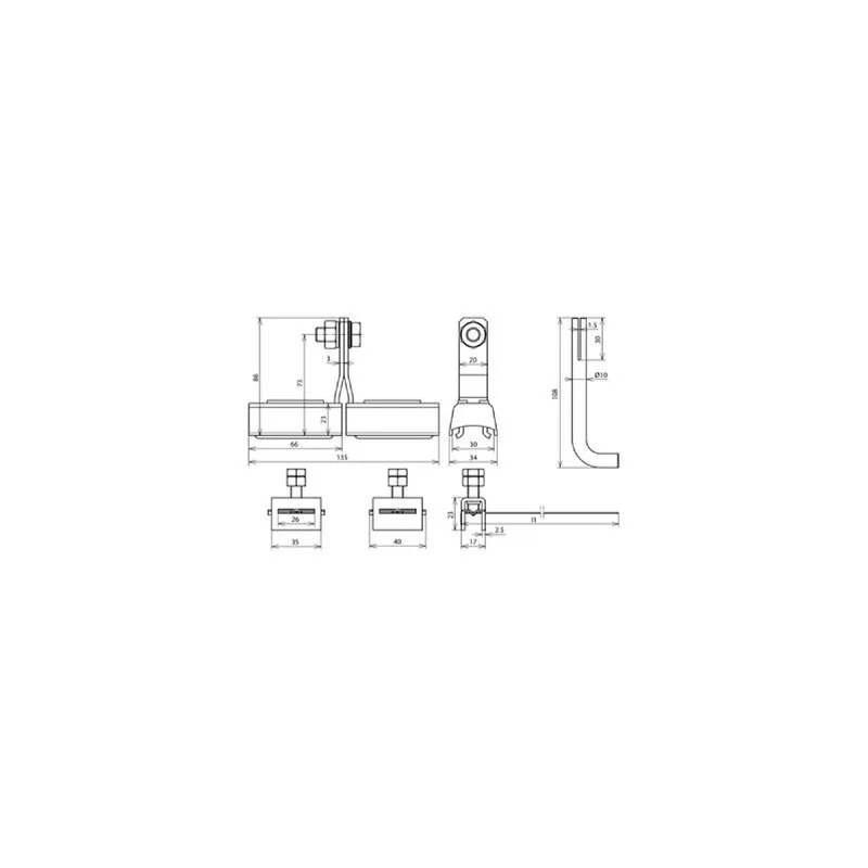 Dehn & Söhne Bandrohrschelle 540803 mit Anschlussschraube M10