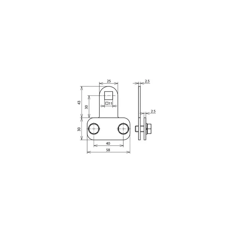 Dehn & Söhne Klemmstück NIRO 200kA f. Fl 30x4mm D 11mm