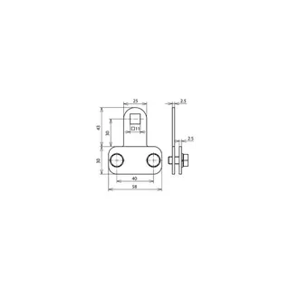Dehn & Söhne Klemmstück NIRO 200kA f. Fl 30x4mm D 11mm