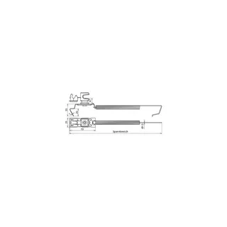 Dehn & Söhne Dachleitungshalter 204469 NIRO SPANNsnap light grau