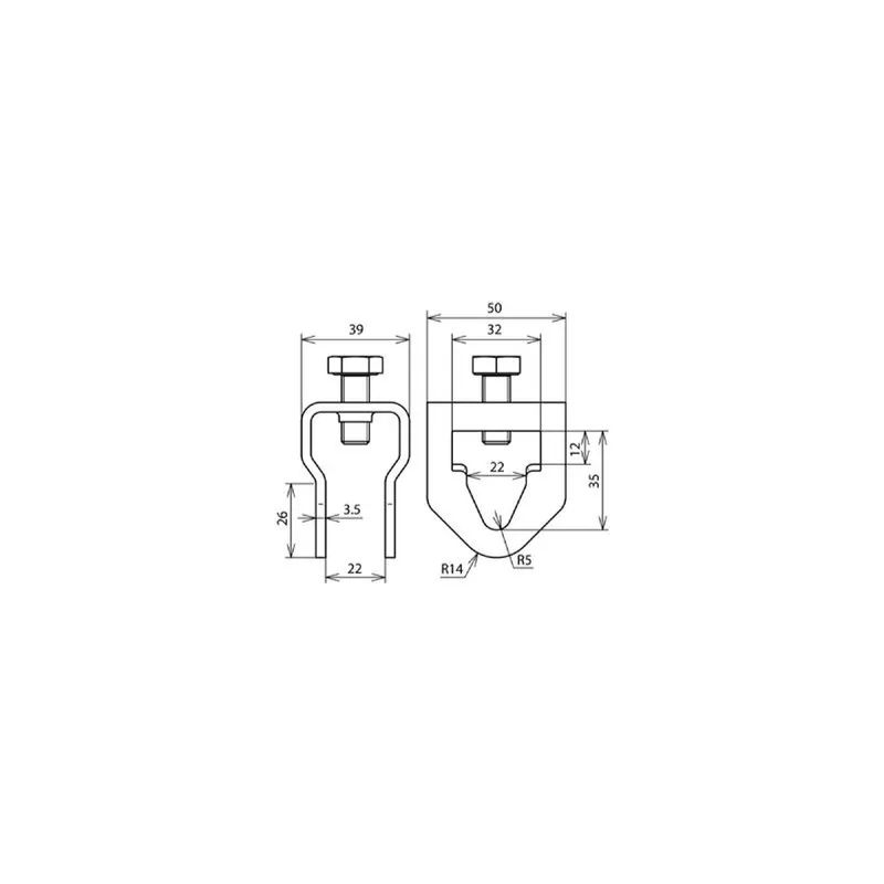 Dehn & Söhne Anschlussklemme 630129 für Rd10/FI30mm Niro D 20mm