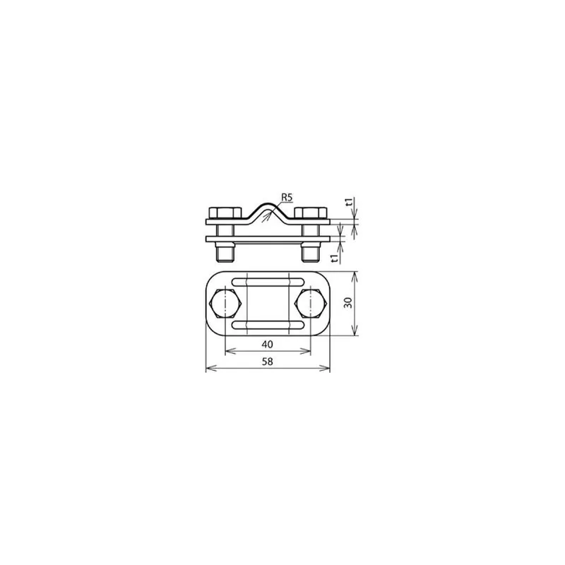 Dehn & Söhne Uni-Trennklemme 459030 ST/TZn f. Rd. und Flachleiter