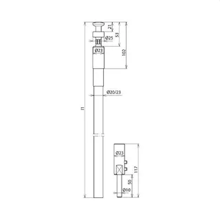 Dehn & Söhne HVI-Leitung D: 20mm Cu L: 6,0m schwarz