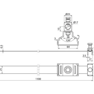 Dehn & Söhne Bandrohrschelle 540105 NIRO 50-300mm für Fangstange