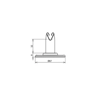 Dehn & Söhne Leitungshalter 297120 NIRO 67mm für Rd 8mm
