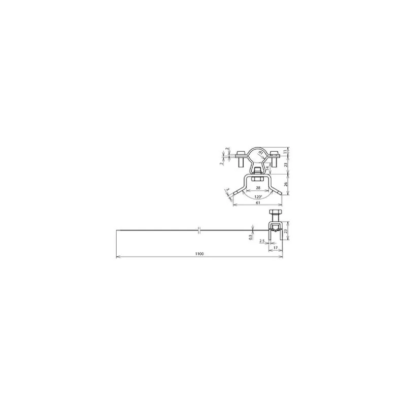Dehn & Söhne Leitungshalter 275320 ZG-NIRO D20mm