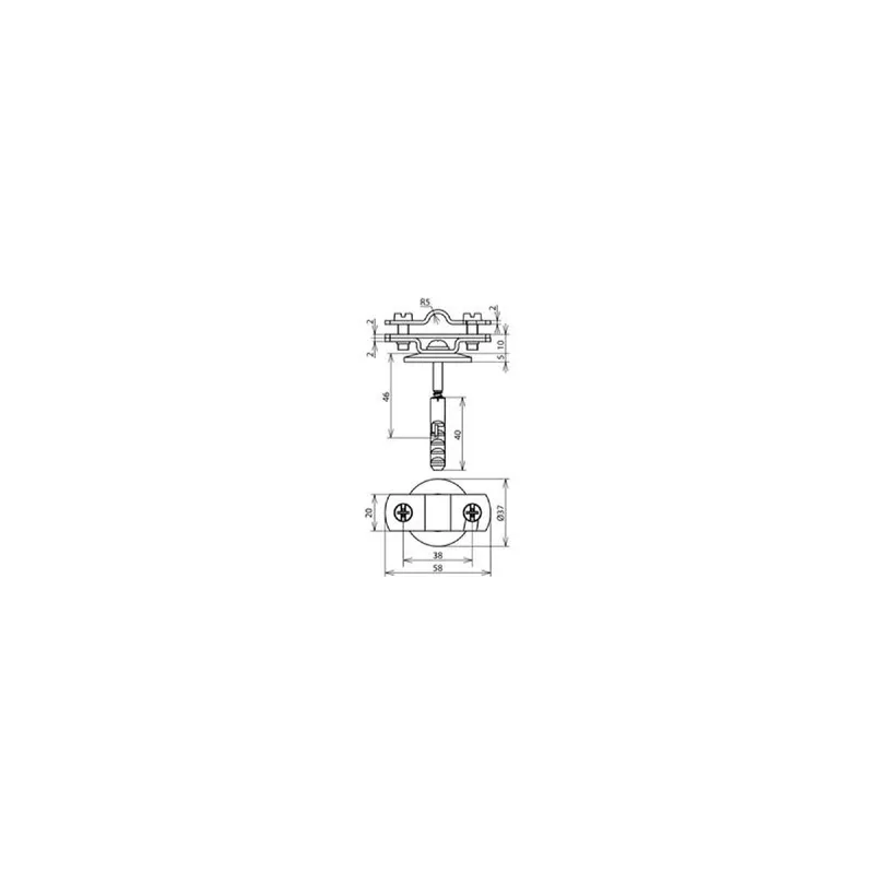 Dehn & Söhne Leitungshalter 286819 NIRO Rd 7-10/Fl 30mm