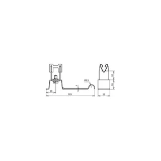 Dehn & Söhne Dachleitungshalter 206349 DEHNgrip NIRO RD8 H: 20mm