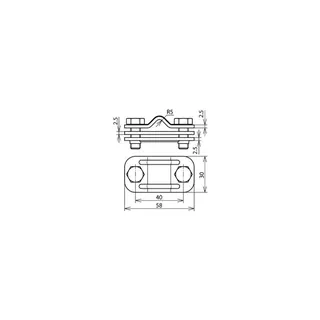 Dehn & Söhne UNI-Trennklemme 459139 NIRO f. Rd 8-10/Fl 30mm