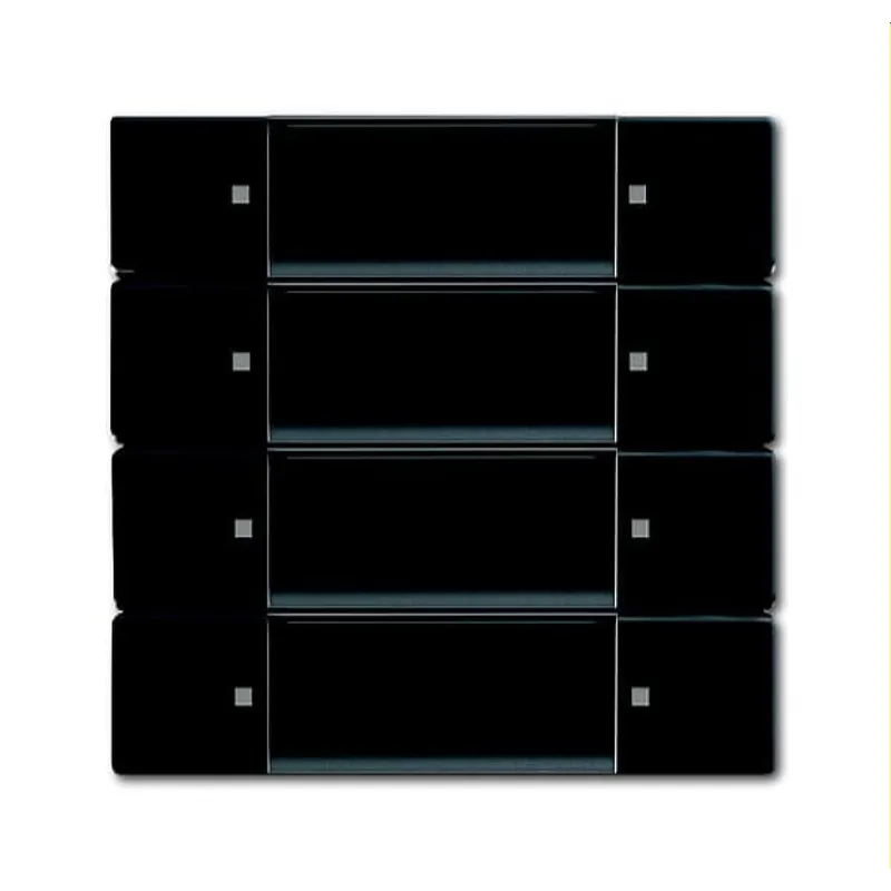 Busch-Jaeger Bedienelement 6737/01-885 4fach Batterie schwarz matt