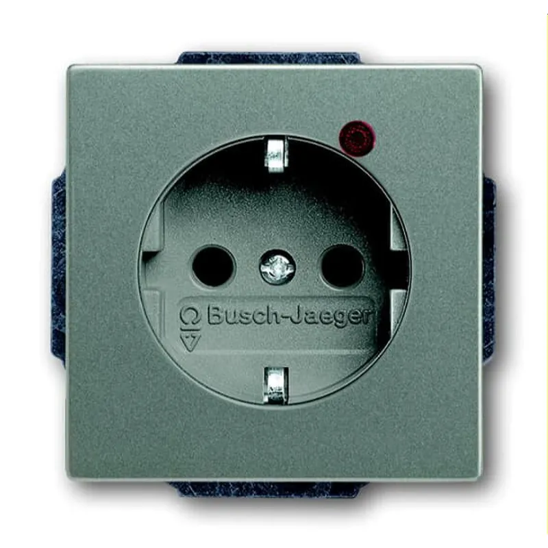 Busch-Jaeger SCHUKO-Steckdoseneinsatz 2310EUGL/VA-803-11 graumetallisch