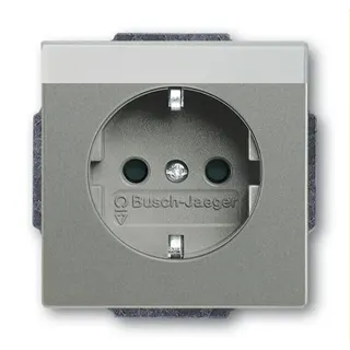 Busch-Jaeger SCHUKO-Steckdoseneinsatz 20 EUCNB-803 graumetallisch