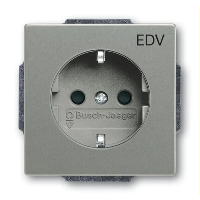 Busch-Jaeger SCHUKO-Steckdoseneinsatz 20 EUCKS/DV-803 graumetallisch