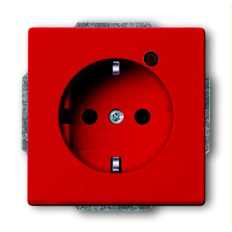 Busch-Jaeger Steckdoseneinsatz 2310 EUGL/VA-12-82 rot RAL 3020