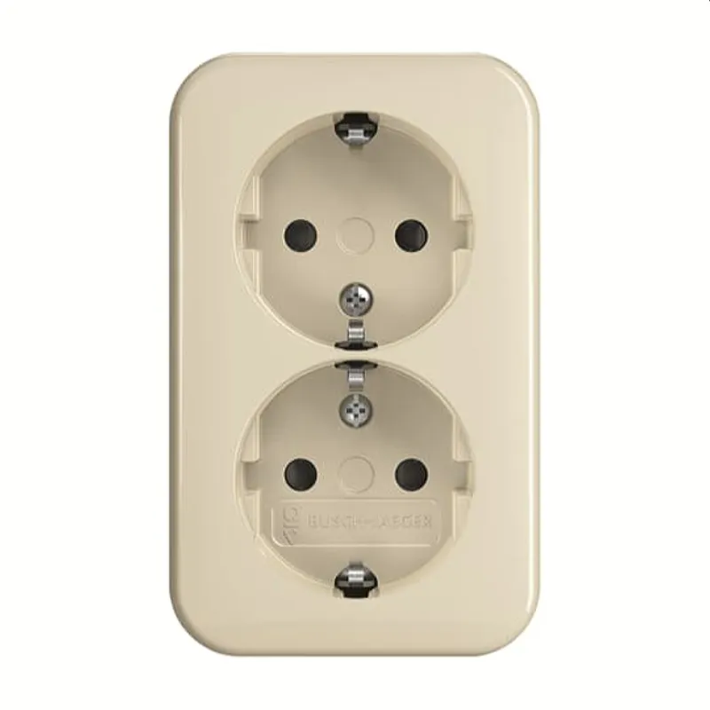 Busch-Jaeger SCHUKO-Doppel-Steckdose 202 EAPB/11 EBS weiß