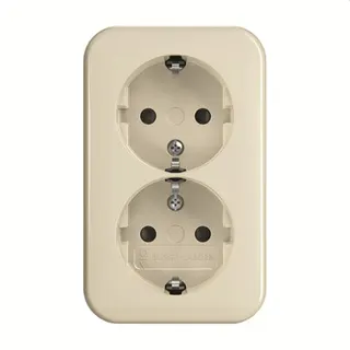 Busch-Jaeger SCHUKO-Doppel-Steckdose 202 EAPB/11 EBS weiß