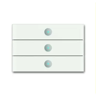 Busch-Jaeger Bedienelement 6342-811-101 3fach weißes Glas